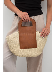 Плетена сумка SS-32-11 Світло-бежевий Бежевий