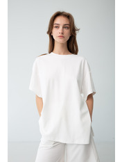 Футболка oversize FUT-455 Молочний Білий S