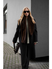 Шарф хутряний SH-0210 Коричневий Шоколадний