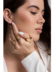 Набір каблучок KOL-26 Золотистий