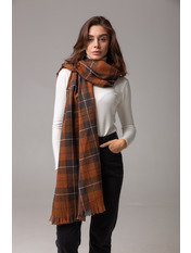 Шарф SH-110222 Коричневий Кемл+коричневий