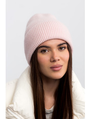 Шерстяна шапка SHP-25007 Рожевий Ніжно-рожевий
