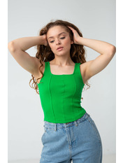 Топ в рубчик FUT-3014 Зелений S