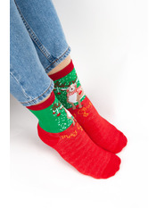 Шкарпетки Y208 яя_Червоний+світло-зелений яя_36-40 Червоний