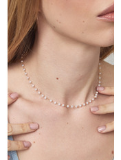 Чокер CH-13859 Білий Білий+золотистий