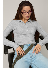 Лонгслів LNG-1212 XS Сірий Меланж Меланж XS