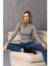 Водолазка з коміром приталена GO-224197 Сірий one size