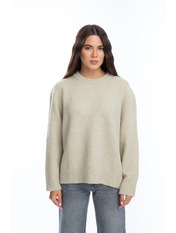 Светр з вирізом KOF-8544 one size Бежевий Бежевий one size