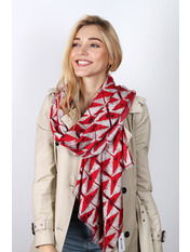 Шарф PV-1908 Червоний яя_180*70