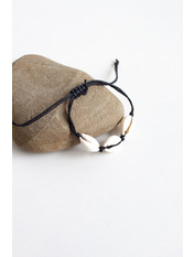 Браслет BR-21047 Чорний+молочний Чорний Молочний