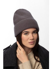 Шерстяна шапка SHP-25003 Сірий Темно сірий