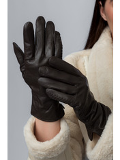 Шкіряні рукавиці RUK-54kh-1 Коричневий 7 Темно-коричневий Темно-коричневий 7