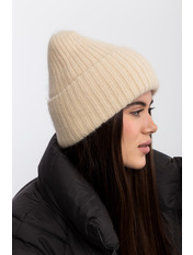 В'язана  шапка SHP-25006 Коричневий Мокко