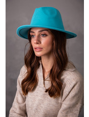 Капелюх фетровий KPF-Ч1 Бірюзовий Блакитний