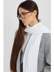 Шарф кашеміровий однотонний SH-3823 Білий