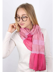 Шарф R1145 Рожевий Хризантема рожевий