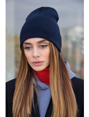 Бавовняна шапка SHP-М-2бо Синій Темно-синій