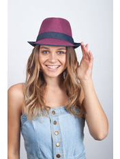 Капелюх челентанка Пінанг Фіолетовий яя_54-56