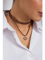 Чокер-сердечко CH-33 Сріблястий