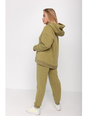 Трикотажний костюм на байці KT-7650 Зелений Темно-оливковий XS/S