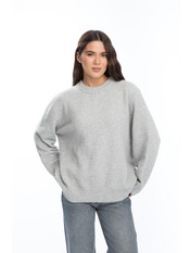 Светр з вирізом KOF-8544 one size Сірий Сірий one size