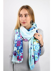 Шарф PK-1815 Світло-блакитний Блакитний яя_180*70
