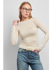 Лонгслів LNG-32122 L Бежевий Бежевий L