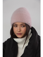 Ангорова шапка SHP-49164 Молочний Перли