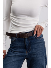 Ремінь шкіряний  100 см REM-586 Коричневий