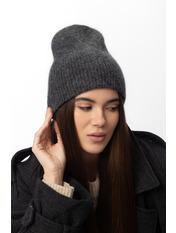 В'язана  шапка SHP-25005 Сірий