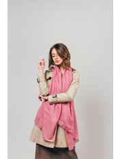 Шарф #1907 Рожевий Хризантема рожевий