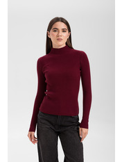 Водолазка з коміром приталена GO-1401 one size Марсаловий Бордовий Марсаловий one size