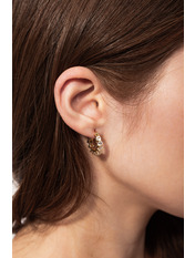 Сережки кільця SER-12962 Золотистий