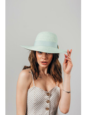 Широкополий капелюх SHL-4665 Бірюзовий яя_54-56 яя_Бірюзовий