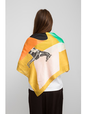 Хустка атласна APL-254393 Оливковий Зелений