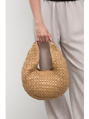 Плетена сумка SS-32-10 Темно-бежевий Бежевий