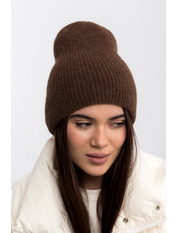 В'язана  шапка SHP-25005 Коричневий Шоколадний