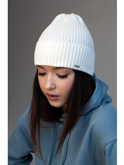 Бавовняна шапка SHP-1757 Білий Молочний