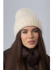 Ангорова шапка SHP-M-20524 Молочний