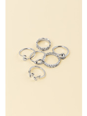 Набір каблучок KOL-CHN-0170-7 Сріблястий