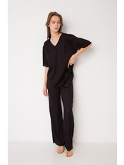 Бавовняний костюм літній KT-90382 S Чорний Чорний 6