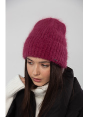 Ангорова шапка SHP-46473 Червоний Кардинал