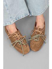 Шкіряні кеди KD-R1658 36 Коричневий Коричневий 36