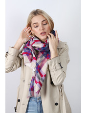 Шарф PV-1907 Рожевий Хризантема рожевий