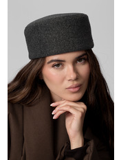 Шерстяна шапка-таблетка SHP-2239 Сірий Темно сірий
