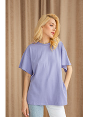 Футболка oversize FUT-455 Лавандовий Фіолетовий XS