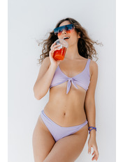 Роздільний купальник на зав'язках KU-5637 Ліловий Фіолетовий M