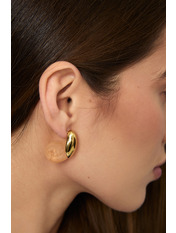 Сережки фігурні SER-13210 Золотистий+помаранчевий Золотистий