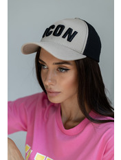 Бейсболка BK-1113 Чорно-бежевий Чорний 55-56 Бежевий