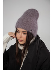 Ангорова  шапка SHP-45503 Сірий Сталевий